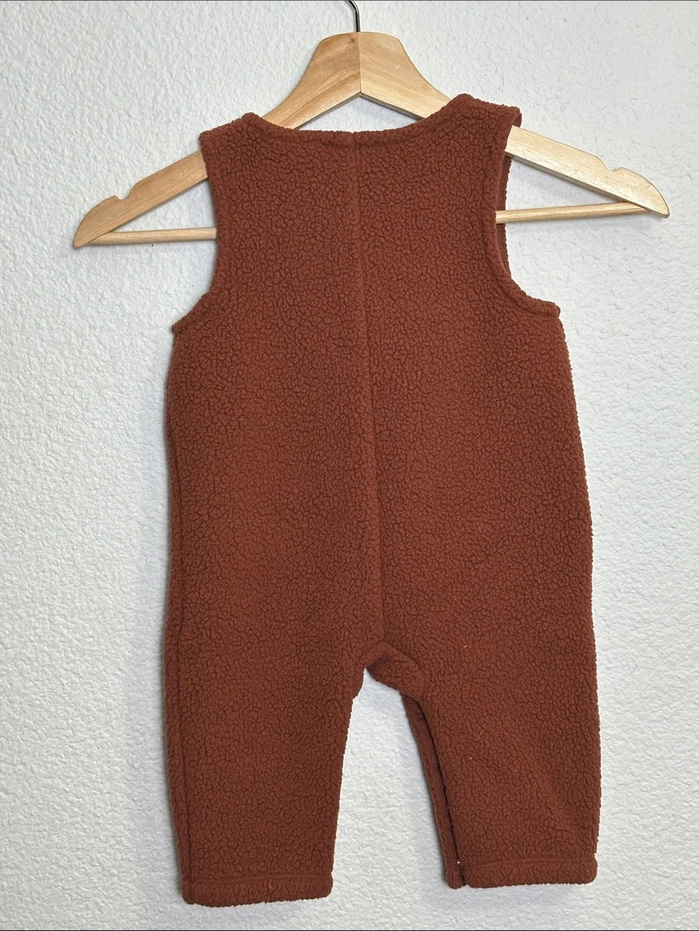 Hanna Andersson Cozy Fleece Overalls Baby Size 6-12 months One Piece Snap Button